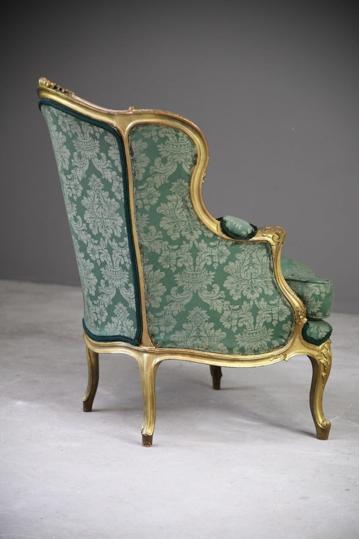 Antique Gilt Upholstered French Chair