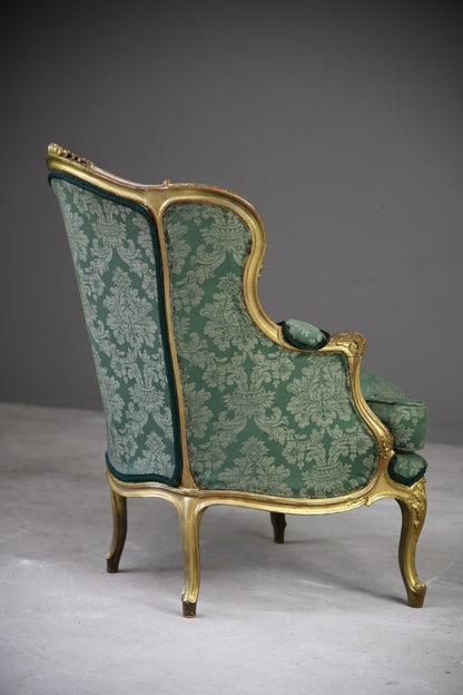 Antique Gilt Upholstered French Chair