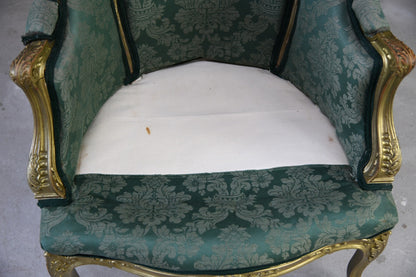 Antique Gilt Upholstered French Chair