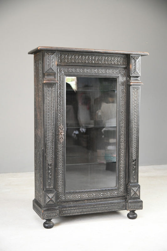 Antique Carved Glazed Cabinet
