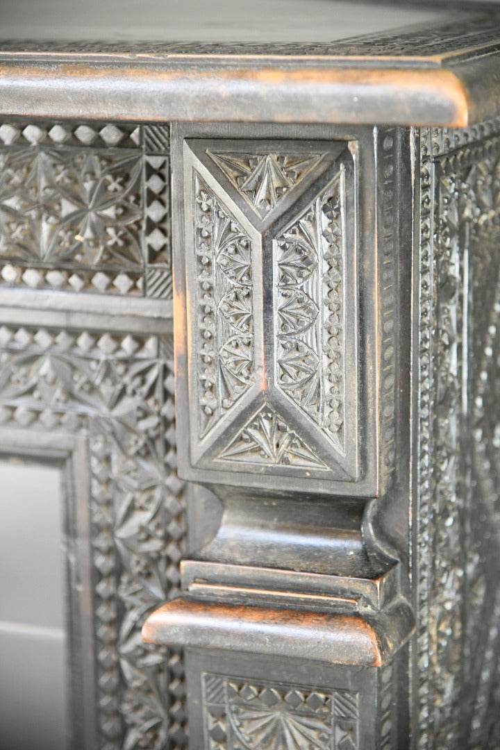 Antique Carved Glazed Cabinet