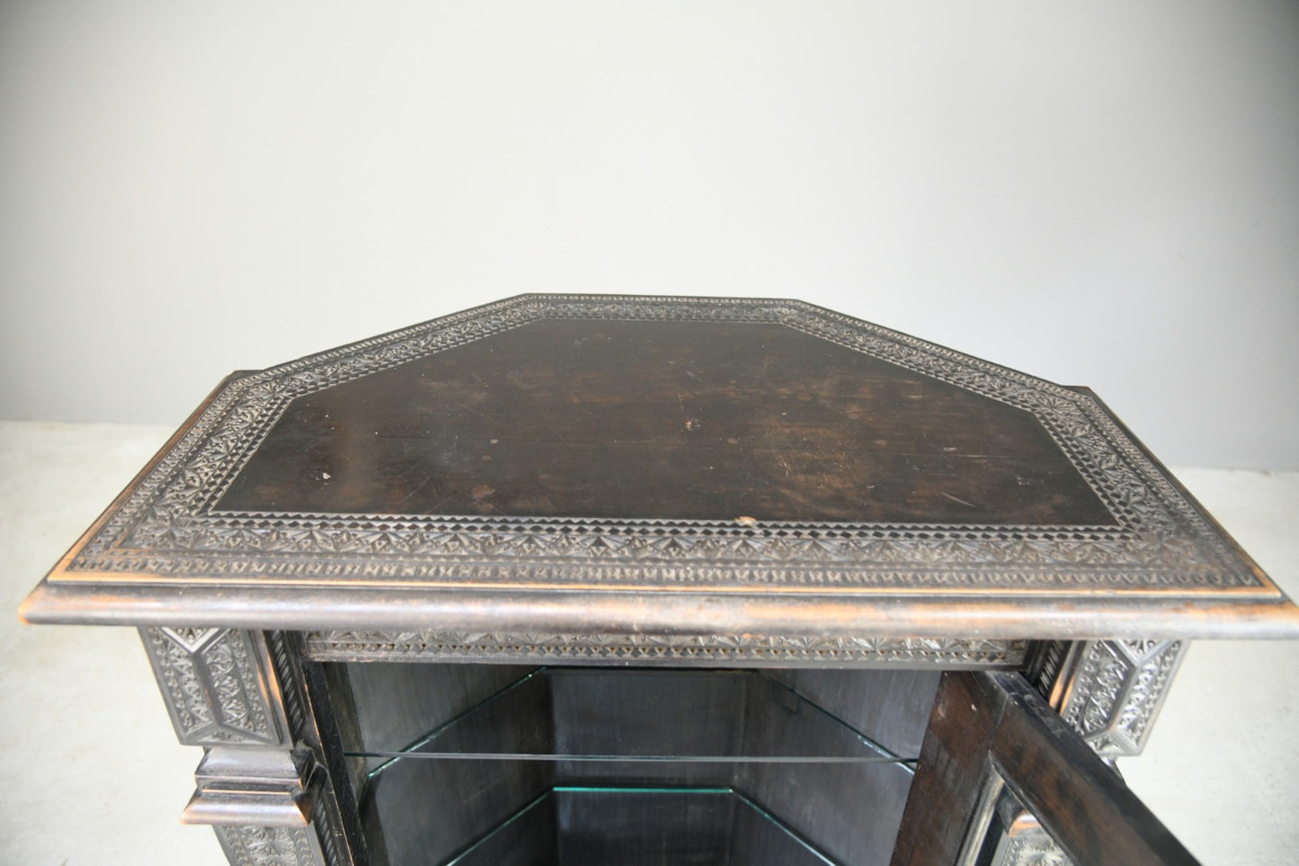 Antique Carved Glazed Cabinet