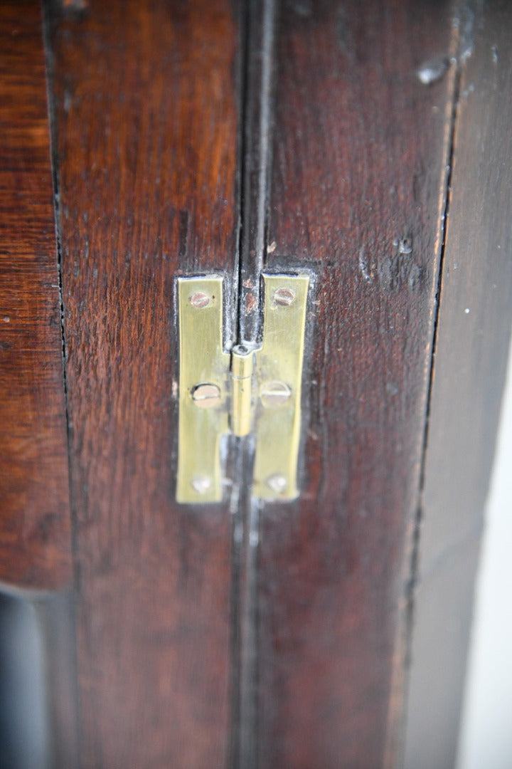 Antique Glazed Oak Corner Cupboard