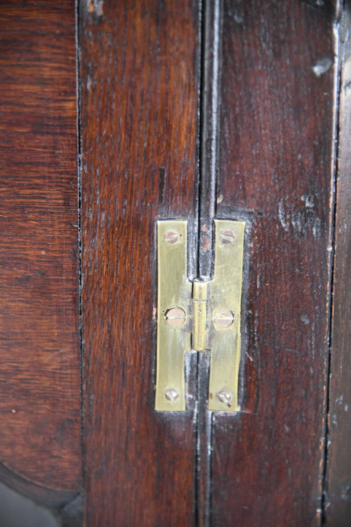 Antique Glazed Oak Corner Cupboard