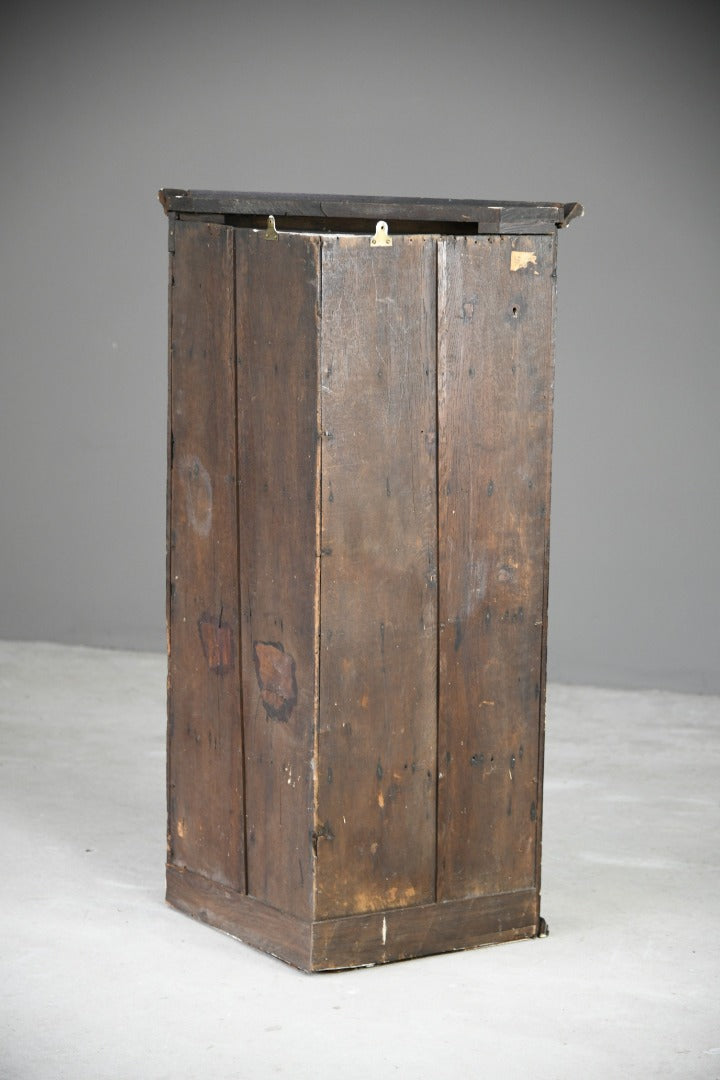 Antique Glazed Oak Corner Cupboard