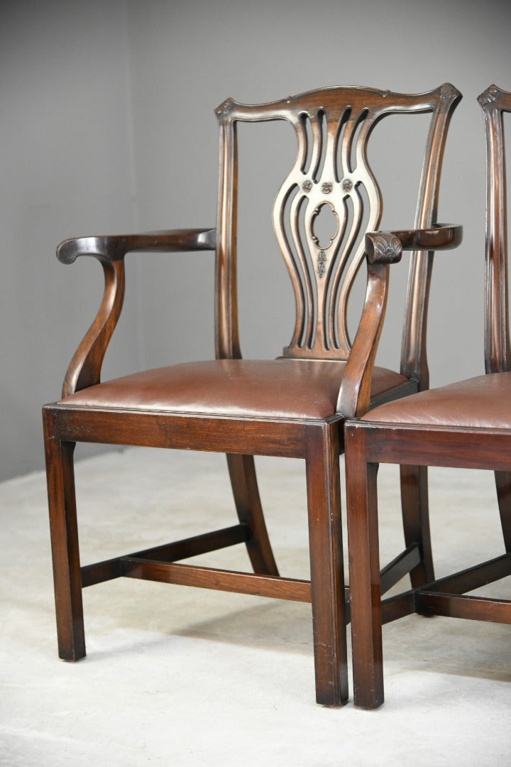 Set 6 Chippendale Style Dining Chairs