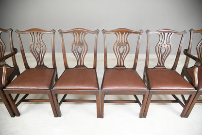 Set 6 Chippendale Style Dining Chairs