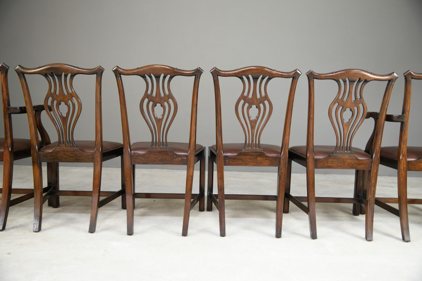 Set 6 Chippendale Style Dining Chairs