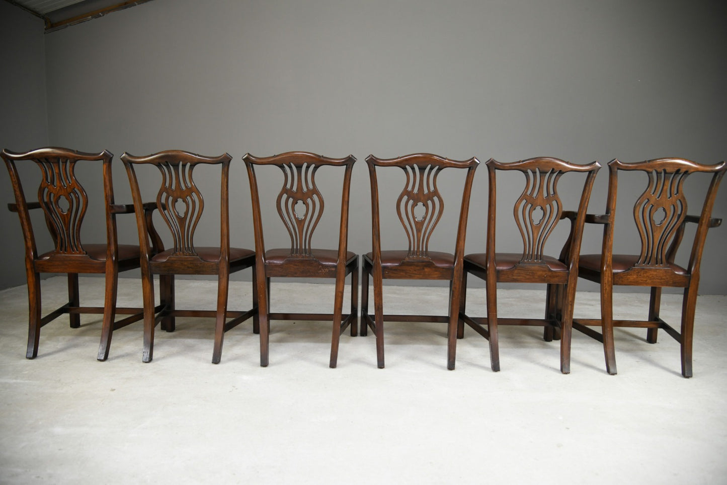 Set 6 Chippendale Style Dining Chairs