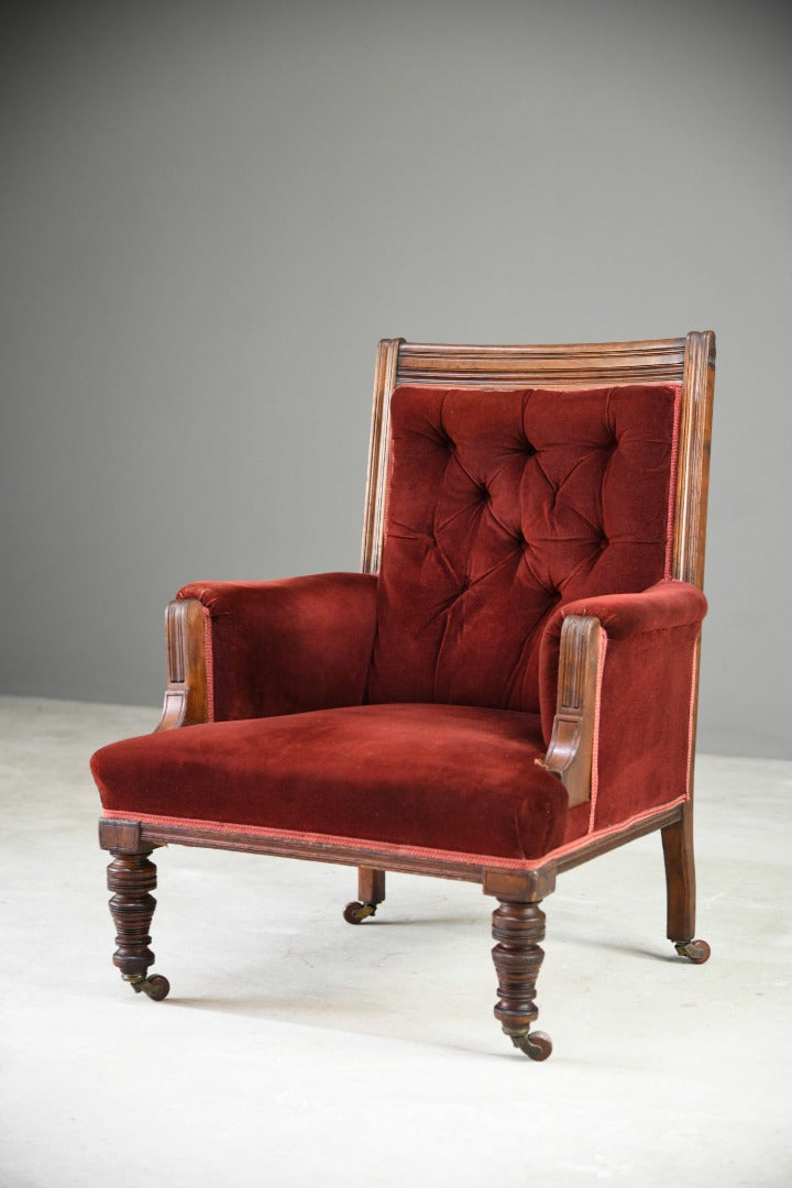 Antique Red Salon Chair