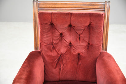 Antique Red Salon Chair