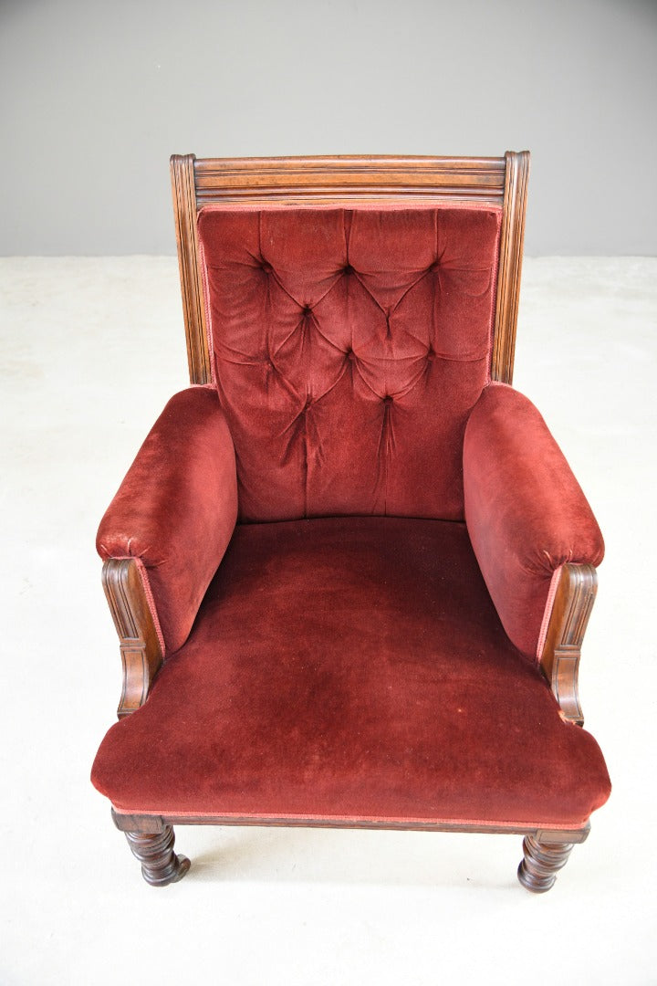 Antique Red Salon Chair