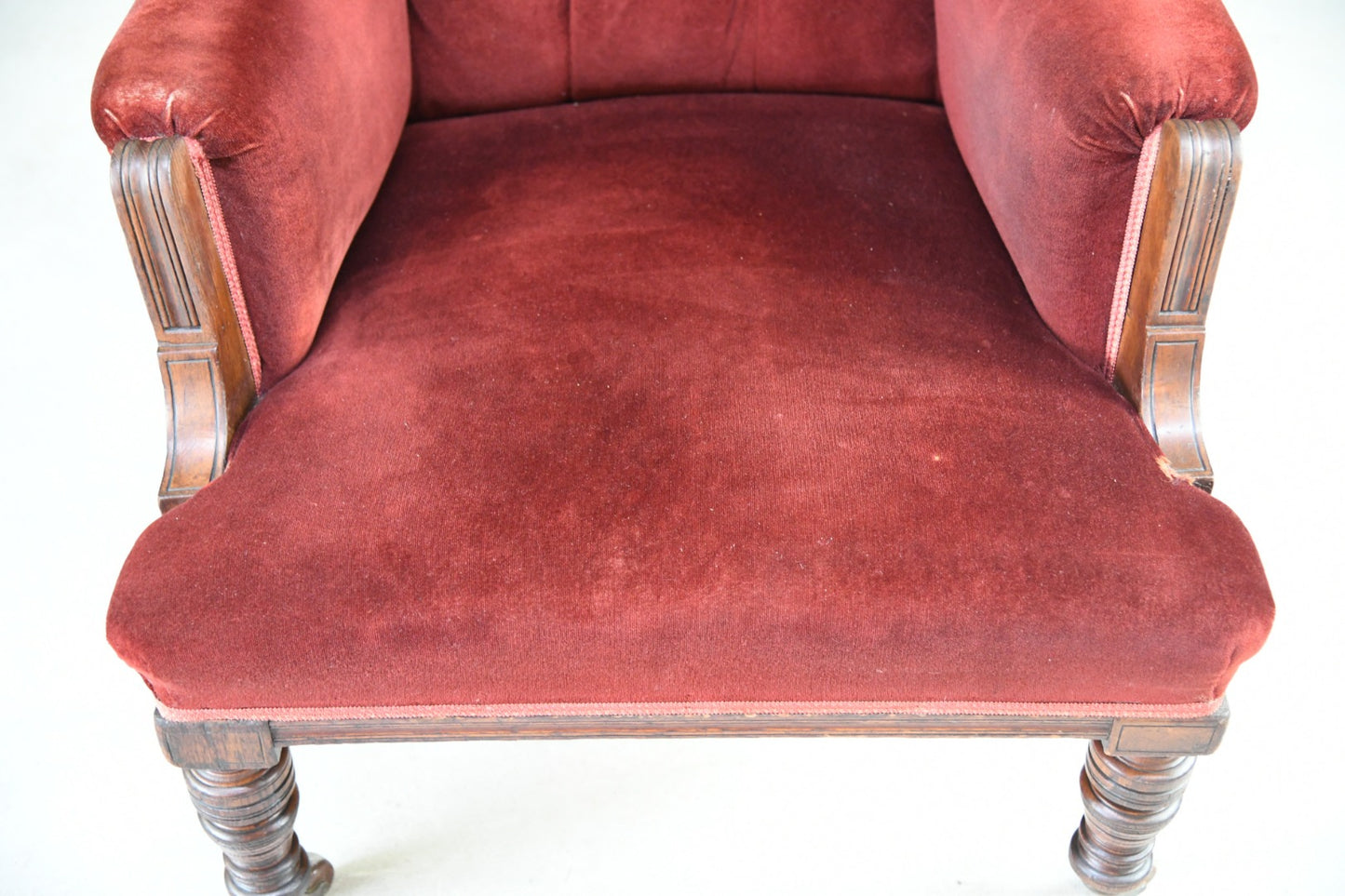 Antique Red Salon Chair