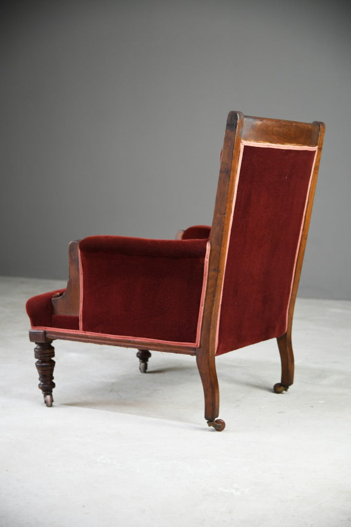 Antique Red Salon Chair