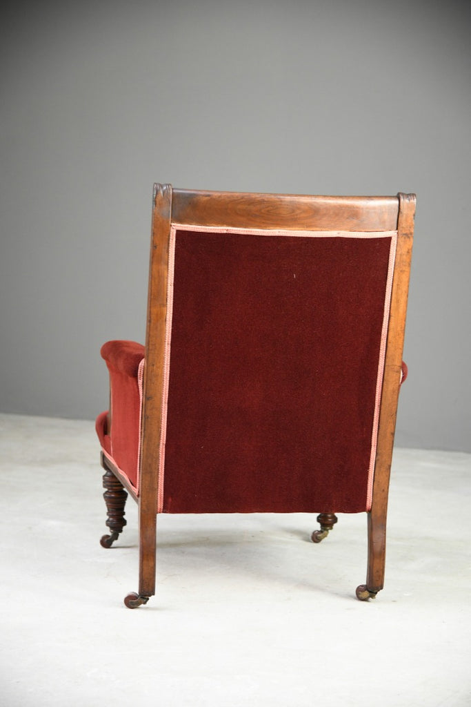 Antique Red Salon Chair