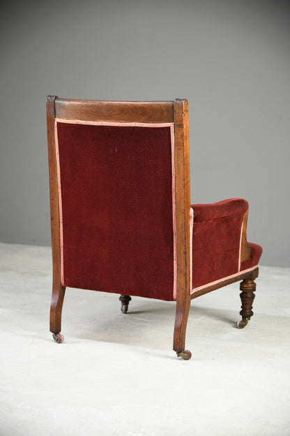 Antique Red Salon Chair