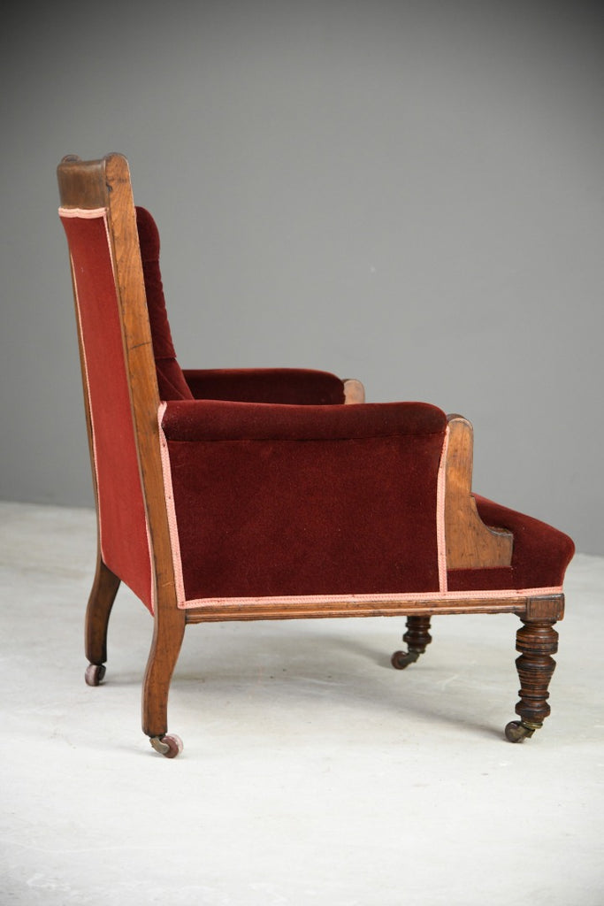 Antique Red Salon Chair