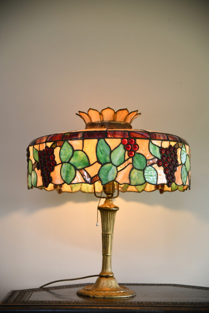 Miller Table Lamp & Tiffany Style Slag Glass Shade