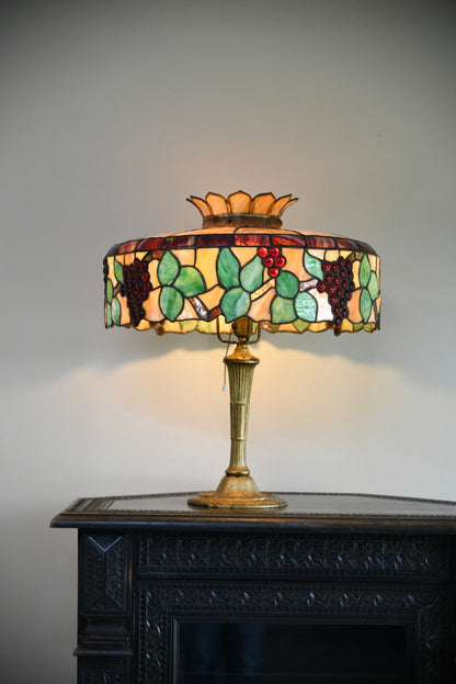 Miller Table Lamp & Tiffany Style Slag Glass Shade