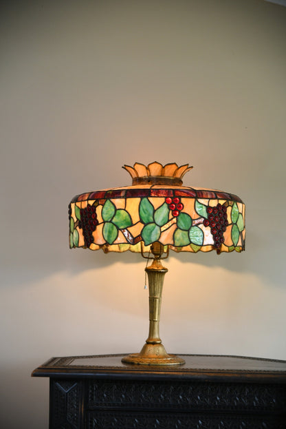 Miller Table Lamp & Tiffany Style Slag Glass Shade