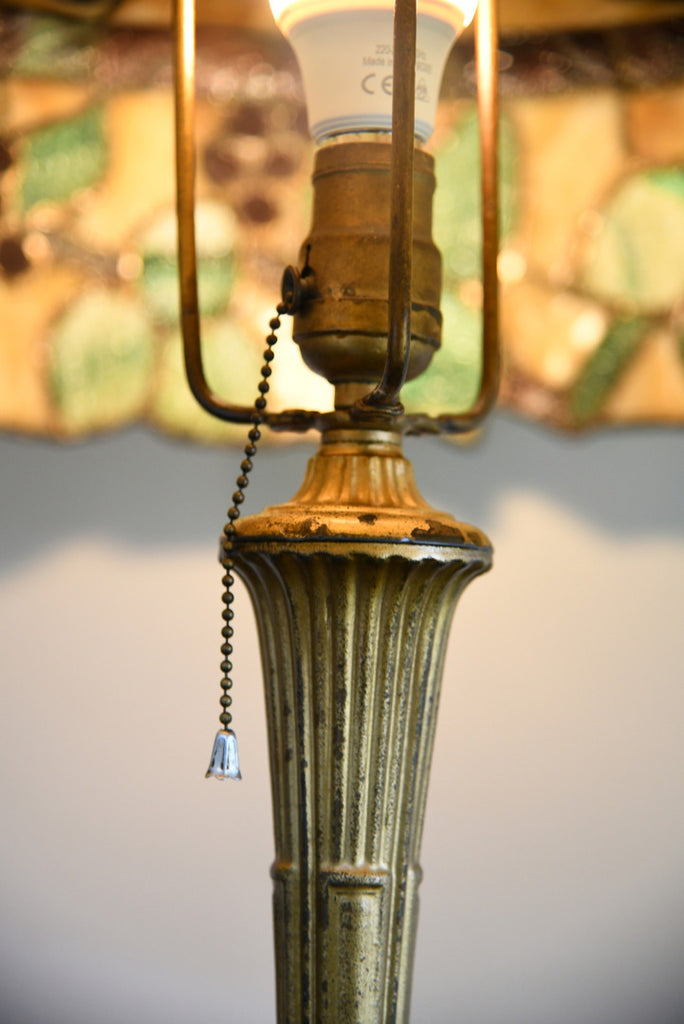 Miller Table Lamp & Tiffany Style Slag Glass Shade