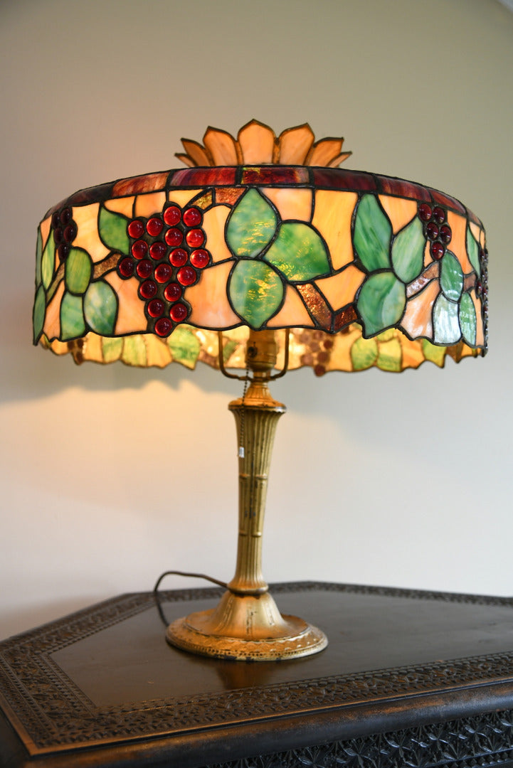 Miller Table Lamp & Tiffany Style Slag Glass Shade