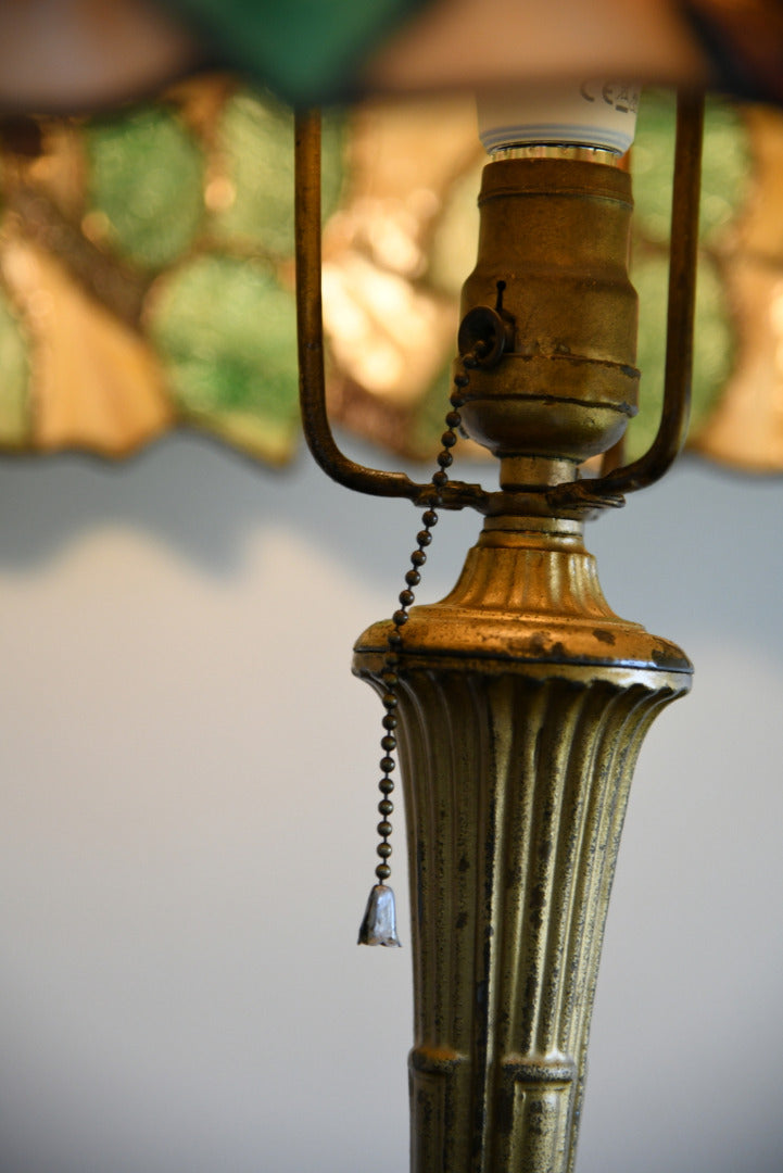 Miller Table Lamp & Tiffany Style Slag Glass Shade