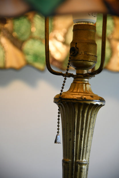 Miller Table Lamp & Tiffany Style Slag Glass Shade