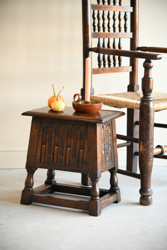 Jacobean Style Oak Stool