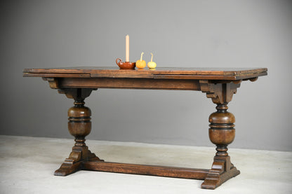 Jacobean Style Oak Dining Table