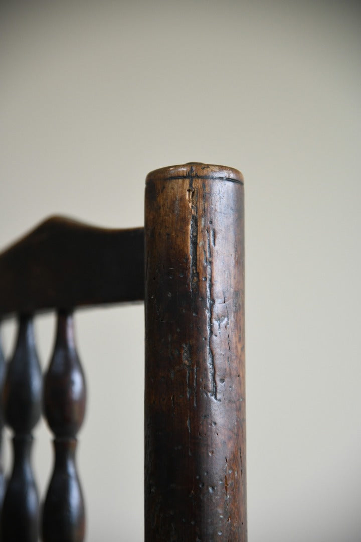 6 Antique Rustic Oak & Elm Kitchen Chairs