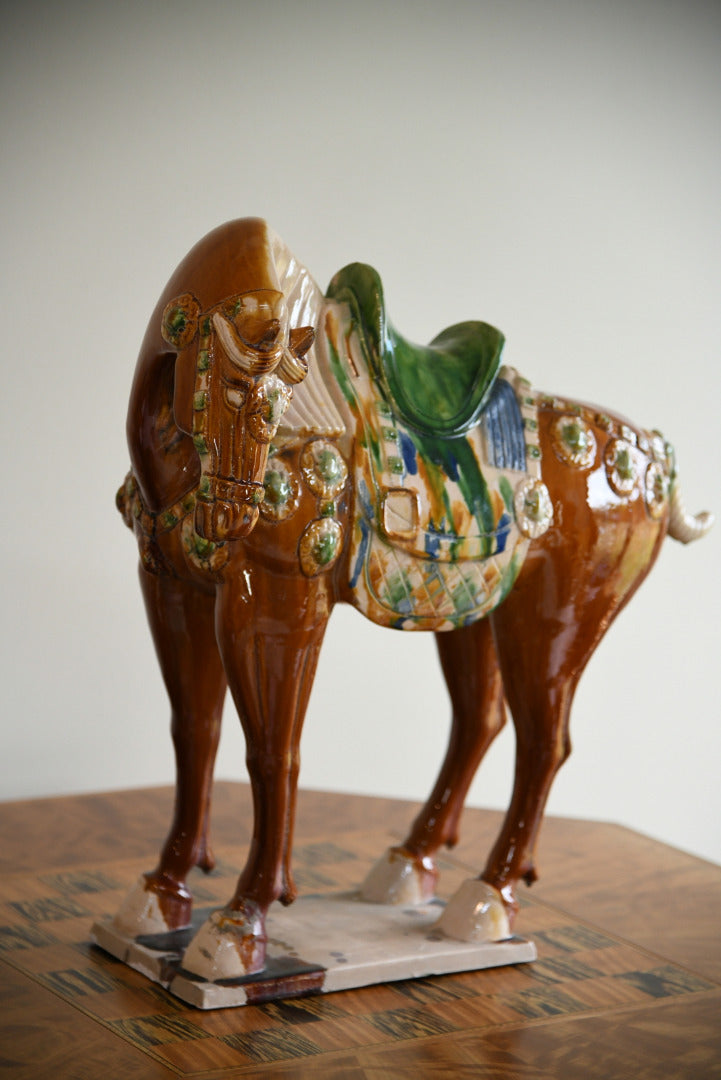 Large Chinese Pottery Horse