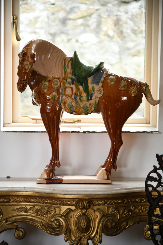 Large Chinese Pottery Horse
