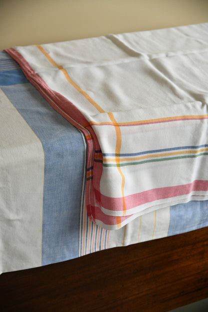 Pair Vintage Checkered Tablecloths