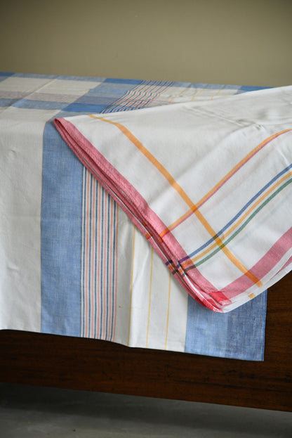 Pair Vintage Checkered Tablecloths