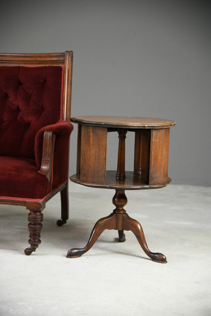 Georgian Style Revolving Library Table