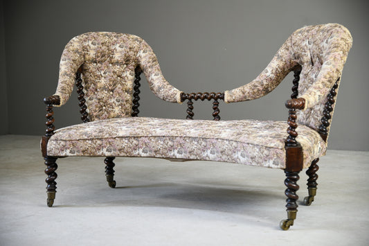 Antique Victorian Barley Twist Sofa