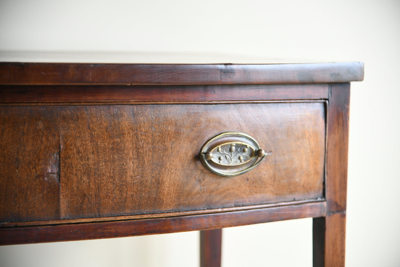 Antique 19th Century Mahogany Bow Front Side Table