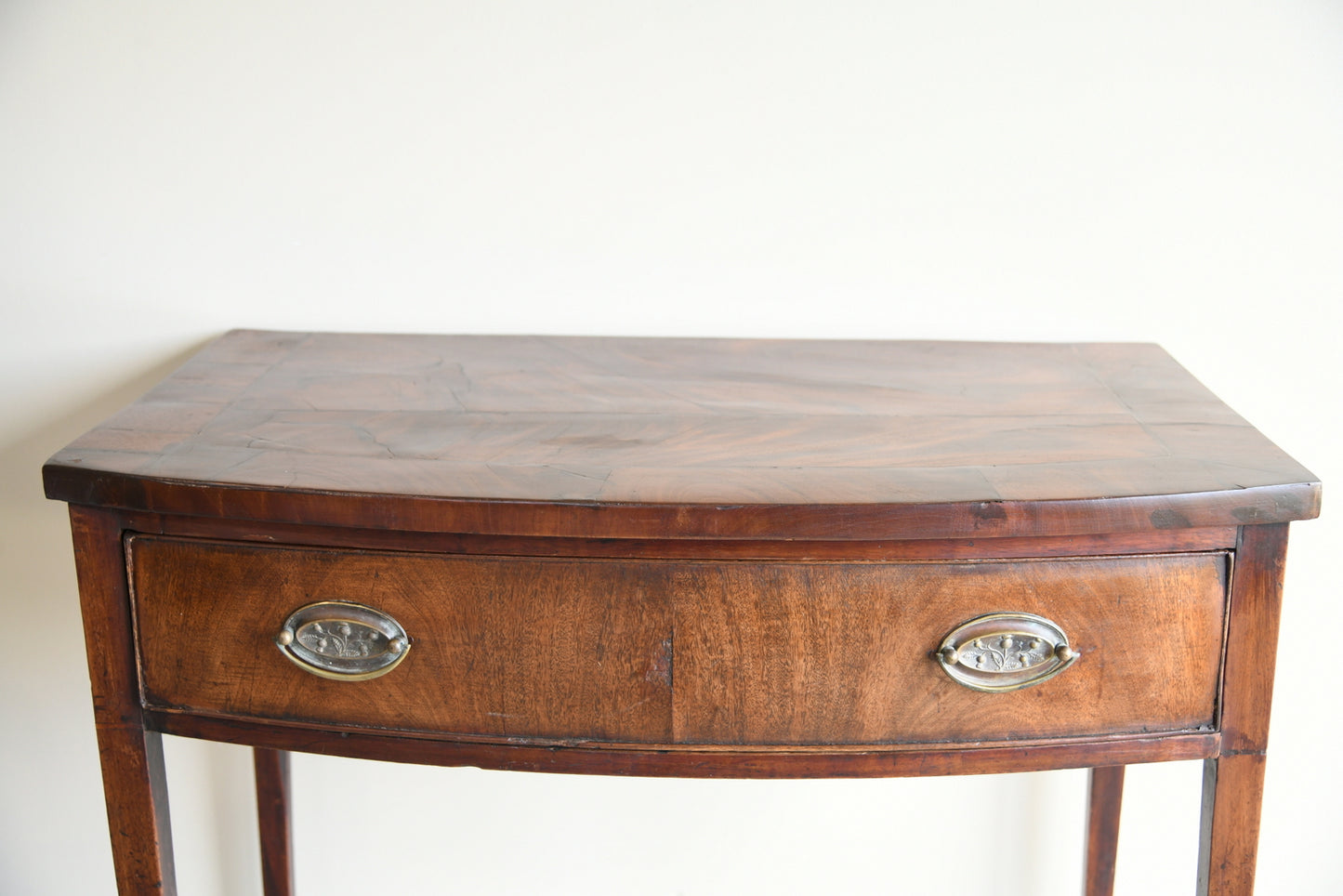 Antique 19th Century Mahogany Bow Front Side Table