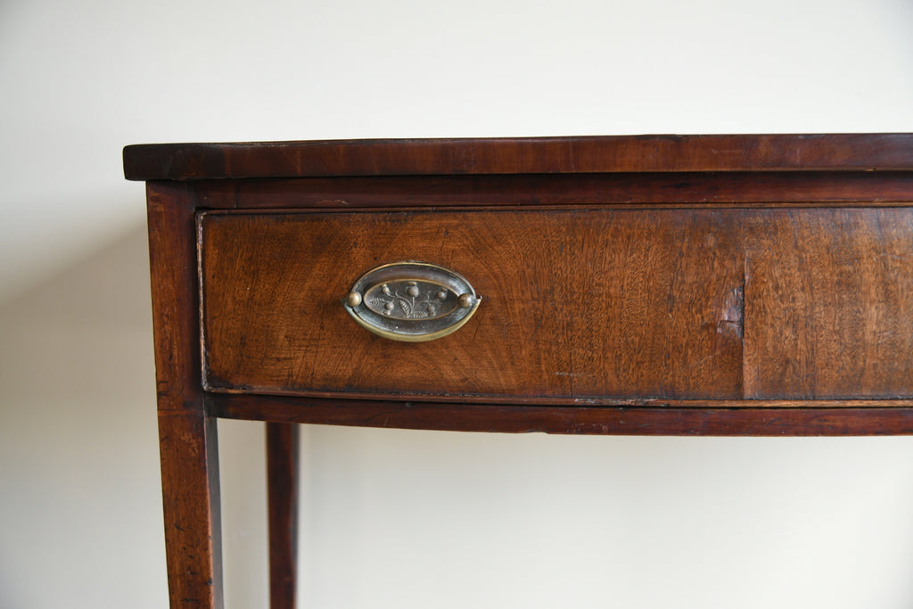 Antique 19th Century Mahogany Bow Front Side Table