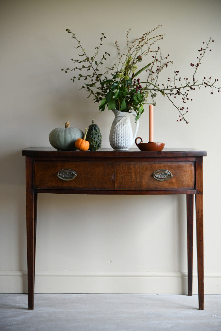 Antique 19th Century Mahogany Bow Front Side Table