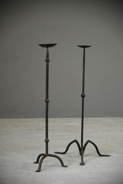 Cast Iron Pricket Candle Sticks