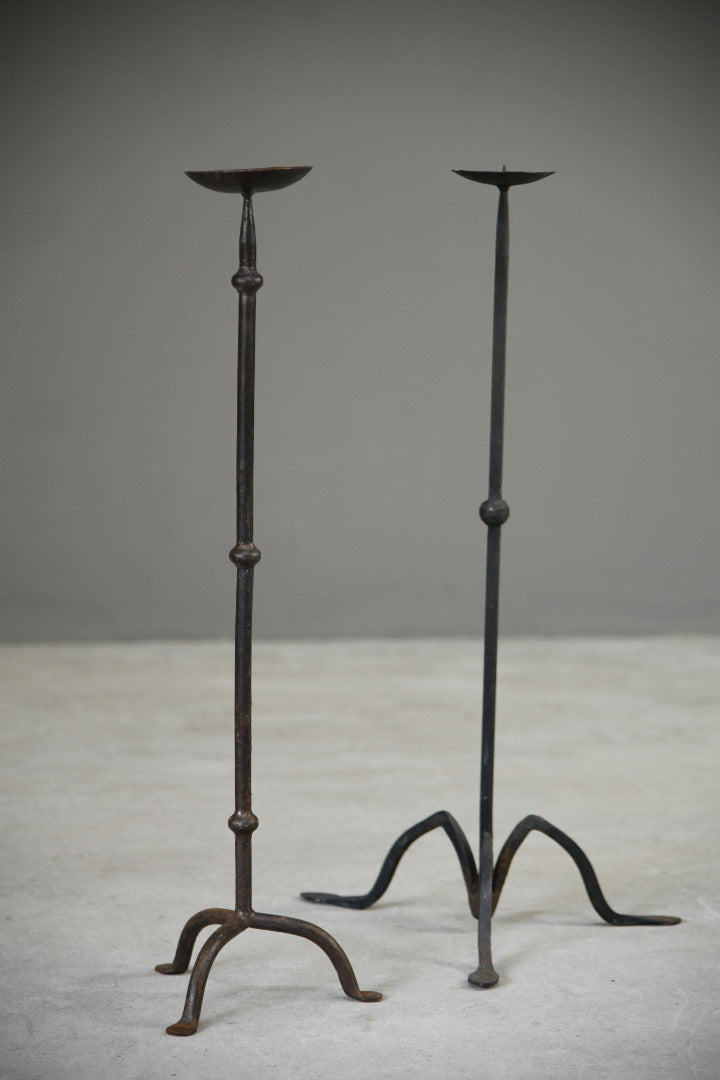 Cast Iron Pricket Candle Sticks