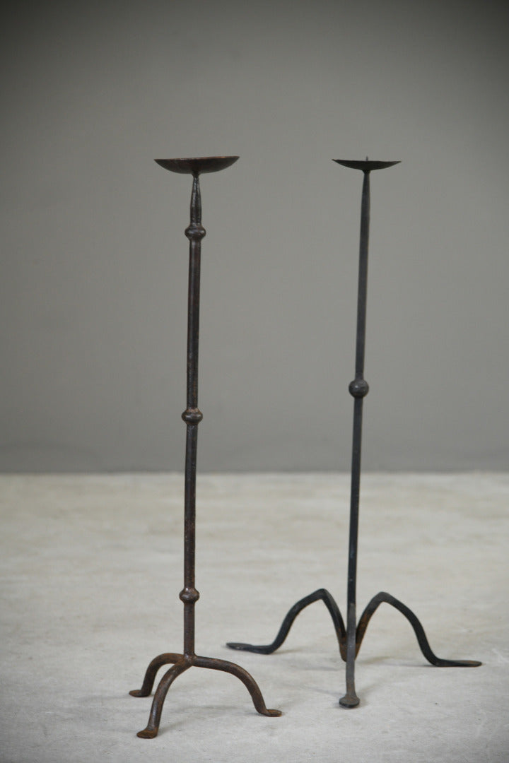 Cast Iron Pricket Candle Sticks