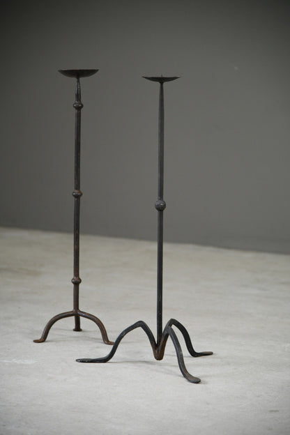 Cast Iron Pricket Candle Sticks