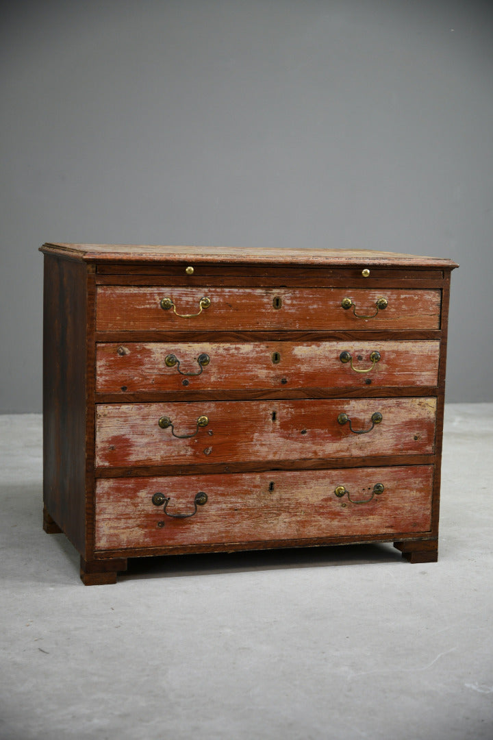 Georgian Painted Pine Wooden Chest of Drawers