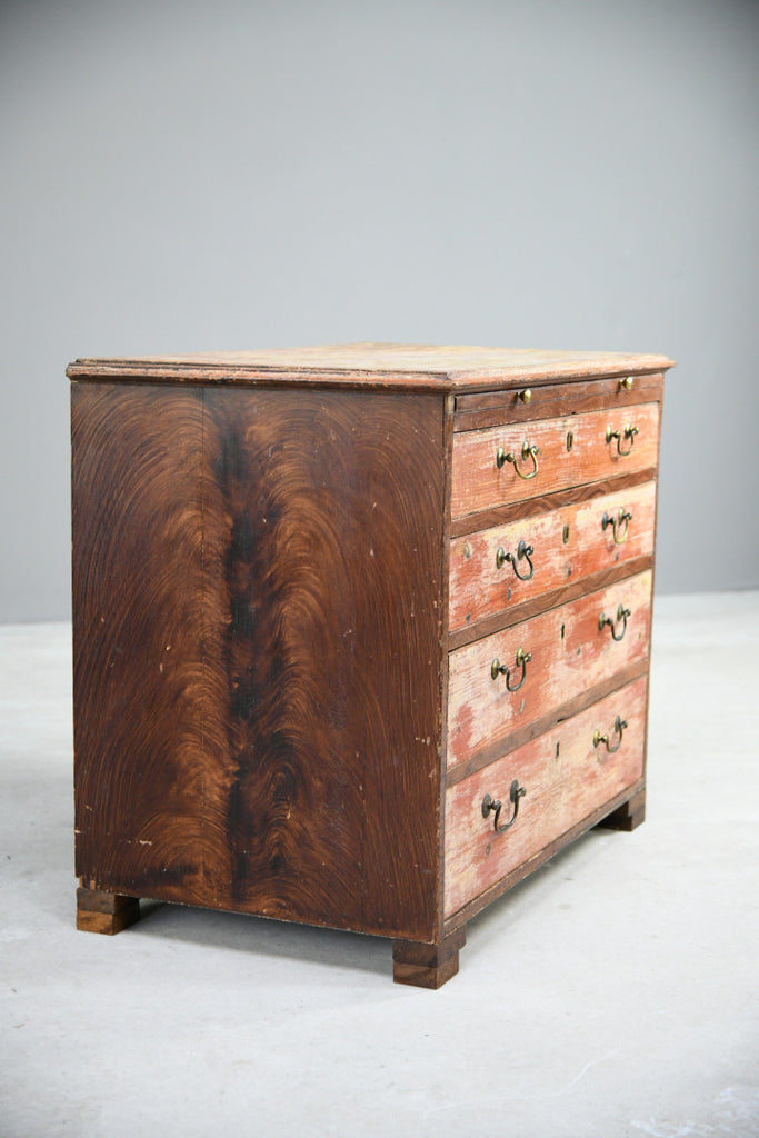 Georgian Painted Pine Wooden Chest of Drawers