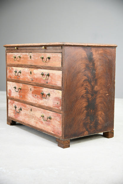 Georgian Painted Pine Wooden Chest of Drawers