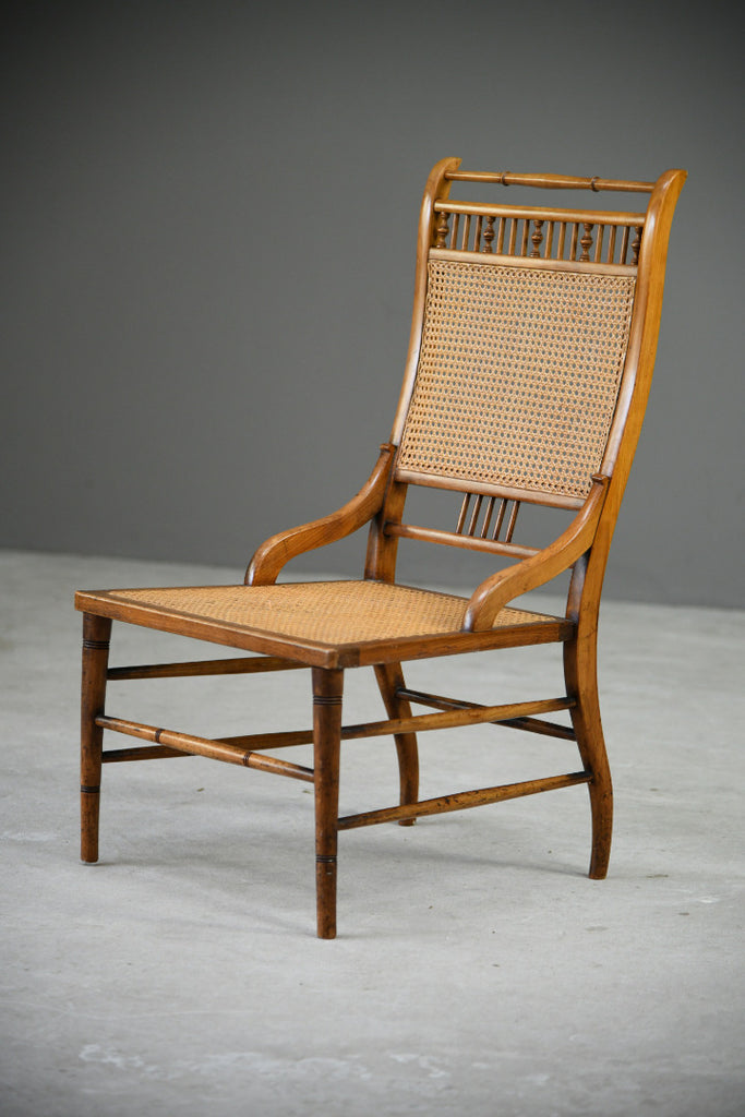 Edwardian Cane Occasional Chair