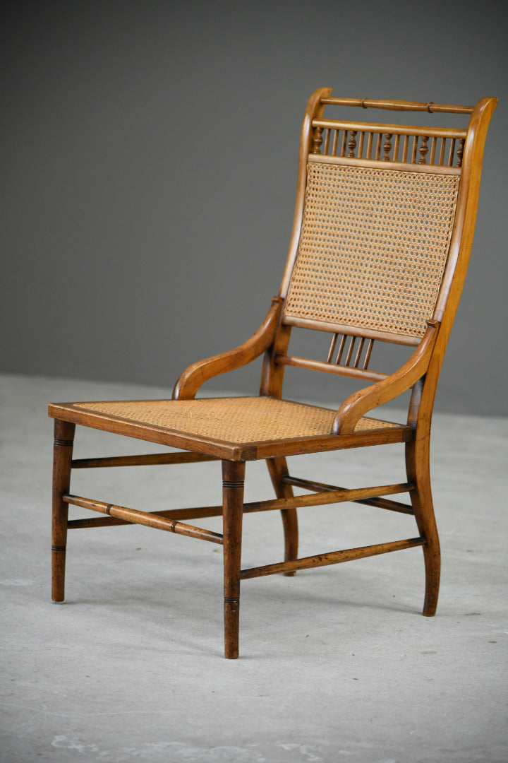 Edwardian Cane Occasional Chair